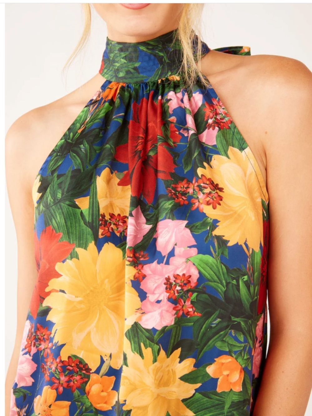 Abbey Glass XS  Rory top full bloom satin nwt